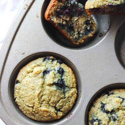 Breakfast Muffins with blueberries inside