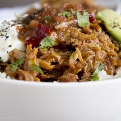 Slow Cooker Apple Bourbon Pulled Pork